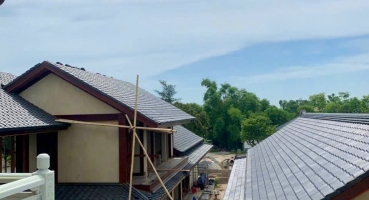 ngói phong cách nhật men ghi xám
