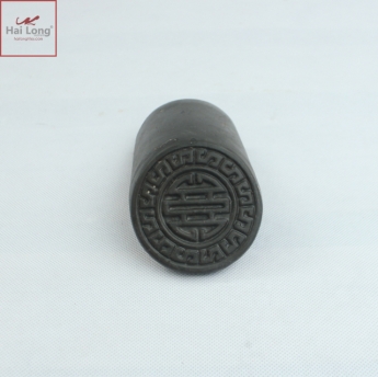 Ngói âm dương sen kép, chữ thọ men ánh thép - cỡ trung 02 Ngói âm dương sen kép, chữ thọ men ánh thép - cỡ trung 01