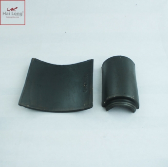 Ngói âm dương hổ phù, chữ thọ men ánh thép- cỡ nhỏ 01