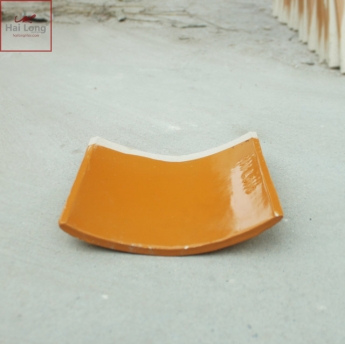 Ngói âm dương sen kép, chữ thọ men vàng hổ phách - cỡ trung 02 Ngói âm dương sen kép, chữ thọ men vàng hổ phách - cỡ trung 01