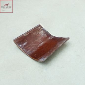 Ngói âm dương hoa sen phật giáo men cánh gián- cỡ trung 02 Ngói âm dương hoa sen phật giáo men cánh gián- cỡ trung 01