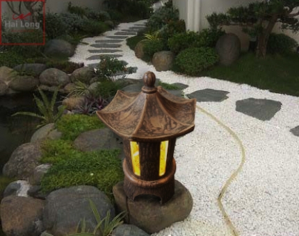 Đèn gốm Bát Tràng trang trí sân phong cách Nhật Bản 02 Đèn gốm Bát Tràng trang trí sân phong cách Nhật Bản 01
