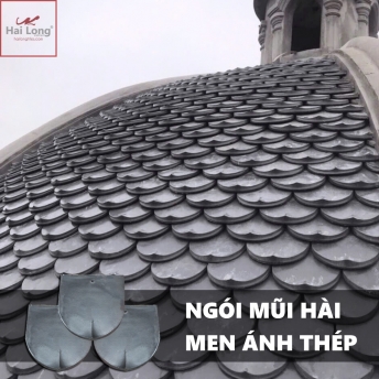 Ngói mũi hài 150 men Ánh Thép lợp biệt thự tân cổ điển - biệt thự Pháp 01